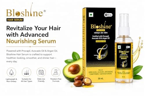 Bloshine Hair Serum | Fortified With Procapil & Argan Oil | Blend Of UV Filters | Antioxidants | Conditioners | Hair Moisturisers | Helps To Strengthen and Protect Hair (50ml) 3