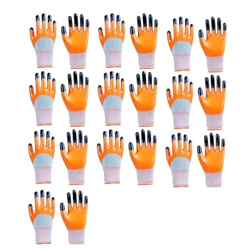 7Shield Multipurpose Cut Resistance Polyester & Nylon, PU Nitrile Coating Work Safety Gloves, Hand & Fingers, Welding, Mechanical, Construction, Agriculture– Heavy Duty (Tiger Print) (10 PAIR)