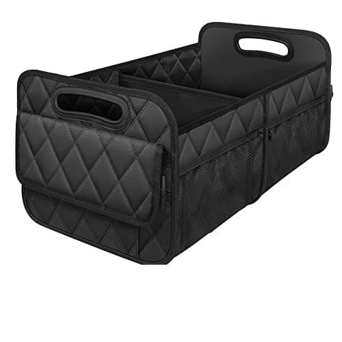 Handcuffs Polyester Car Trunk Organizer Box With Handles | Automotive Accessories | Cars Storage | Collapsible | Kids Toy | Boot | Suv | Truck | Organisers (Black, Beverages) 2