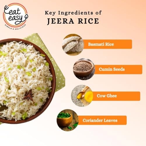 Eat Easy Ready To Eat Rice Dal Combo of 7- Veg Biryani, Veg Pulav, Jeera Rice, Dal Khichdi, Dal Makhani, Dal Tadka, Gujarati Dal | Just Add Water and Cook | Delicious Instant Food | Freeze Dehydrated  4