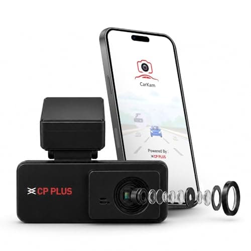 CP PLUS Dash Cam for Car CP-F34 | 3MP Full HD+ Front Dashcam with Built-in GPS | 137° Wide View Angle | Built-in Microphone | (AP Mode) WiFi | G-Sensor | WDR Night Vision | Supports 1TB SD Card