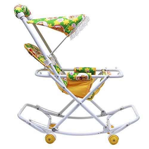Maanit Stroller Cum Swing for Newborn Baby 0-3 Years Old Kids (Green)