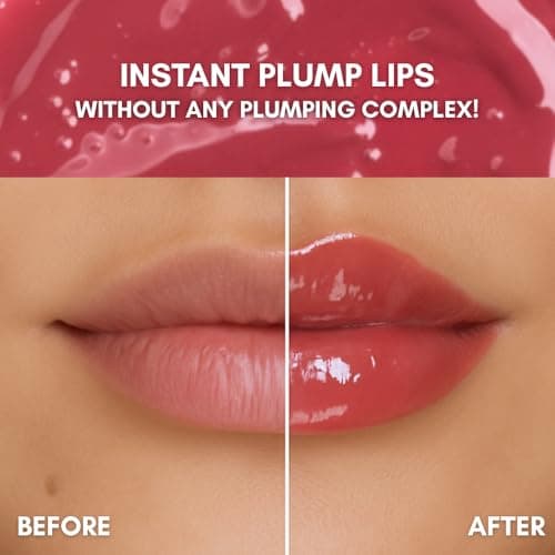 MyHues HyGlow Lip Elixir Lip Gloss for Women | Lip Oil, Infused with Jojoba Oil, Almond Oil, Plant Derived Squalane & Shea Butter, Nourishing | Moisturizing and Hydrating, Glossy Finish Rose Pink – Ya 4