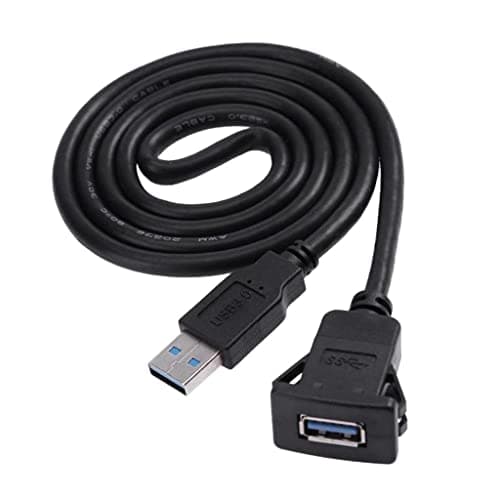 Meadawgs® 1m/3.1ft Single Port USB Panel Flush Mount Cable Car Mount Extension Cable| Vehicle Electronics & GPS | Car Audio & Video Installation
