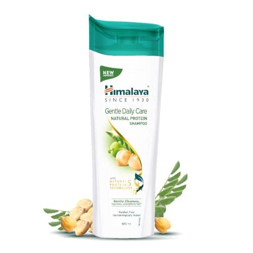 Himalaya Gentle Daily Care Natural Protein Shampoo, Gently cleanses & strengthens, With Chickpea, Licorice & Amla, For Women & Men, 180ml