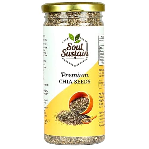 Chia Seeds Raw Superfood 250 GM – Omega‑3 ALA Rich, High Fiber Nutrition, Plant Protein Boost, Gut Health Support, Diet Friendly, Smoothies & Puddings, Baking & Meal Toppers, Seeds for Daily Use