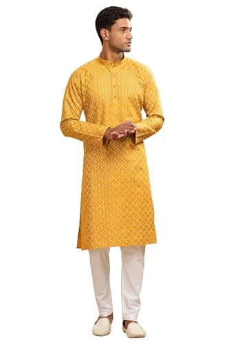BE ACTIVE Cotton | Traditional and Elegant Look | Indian Kurta for Men | Full Sleeve Kurta C-RF0062 KR 1 M
