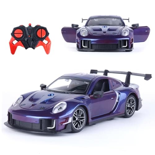 Popsugar Door Opening Remote Control Car|Rechargeable 1200mAh Lithium Battery|C-Type Charging|75-Min Runtime|2.4G Long Range Remote (100+ ft)|HighSpeed RC Car|Gift for Kids|Made in India (Purple)