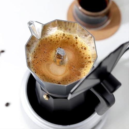 ANKUL 2-in-1 Moka Pot Espresso Maker | Stovetop & Induction Compatible | 150ml Premium Aluminium | Italian Style Percolator Coffee Brewer | Brews 2-3 Cups | Espresso, Americano & More (150ml) 5