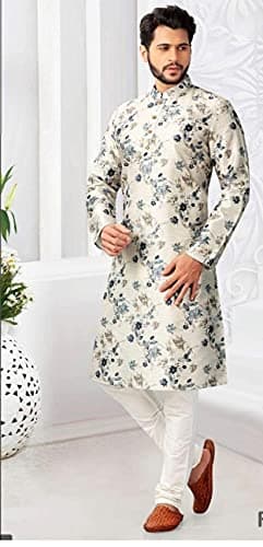 Logass Cotton Printed Kurta Pyjama Set For Men Ethnic & Designer Wear (Le 001) - (Medium), Multicolor 2