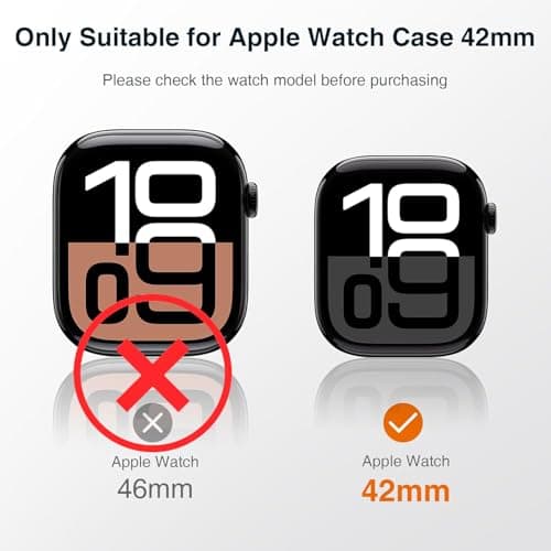 Zitel Case with Screen Protector Compatible with Apple Watch 42mm Series 11/10, Hard PC Cover with Built-in 9H Tempered Glass (42mm, Rose Gold) 2