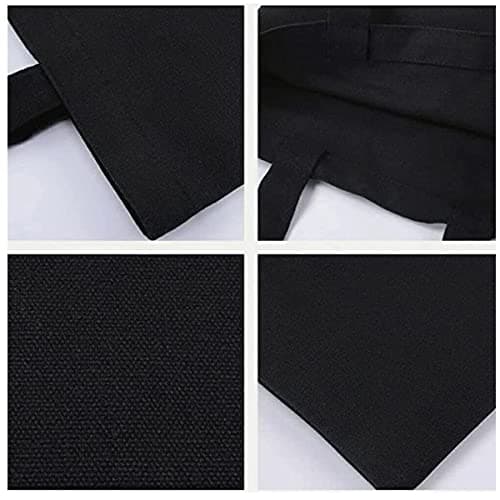Clapcart Reusable Tote Bag for Women/Girls | Multipurpose 100% Organic Cotton Printed Tote Bags | Shopping/Grocery Bag | Sturdy Canvas Bag with 12kgs Capacity (Black) 5