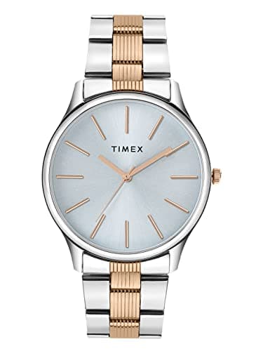 TIMEX Analog Watch for man with Blue Round Dial & Multicolor Stainless Steel Bracelet Band Water Resistant Men's Wrist Watches - TWTG73SMU03