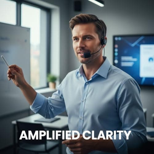 Drumstone(𝚂𝚙𝚎𝚌𝚒𝚊𝚕 𝚆𝚊𝚛𝚛𝚊𝚗𝚝𝚢 5 𝚈𝚎𝚊𝚛'𝚜 - Professional Wired Headset Microphone for Teaching Gaming Streaming Recording Presentations Seminars Fitness Events with and Noise Reduction 4