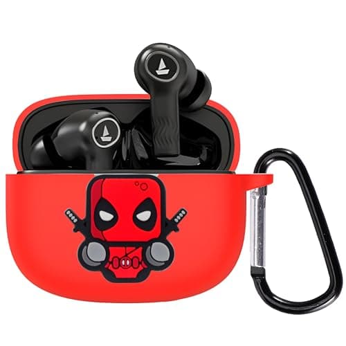 Latali New Silicone Case Compatible with Boat Nirvana ion Protective Soft Silicone 360° Full Protection Dust-Proof Shockproof Case Cover with Hook (Cover Only) (Deadpool)