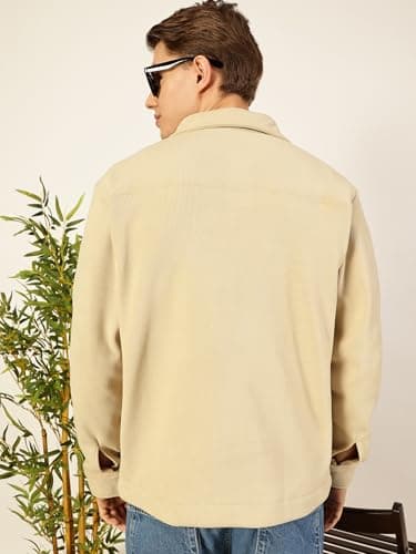 Thomas Scott Regular Fit Open Front Snap Button Closure Knitted Jacket for Men (TSMLJKT02 Cream, L) 3