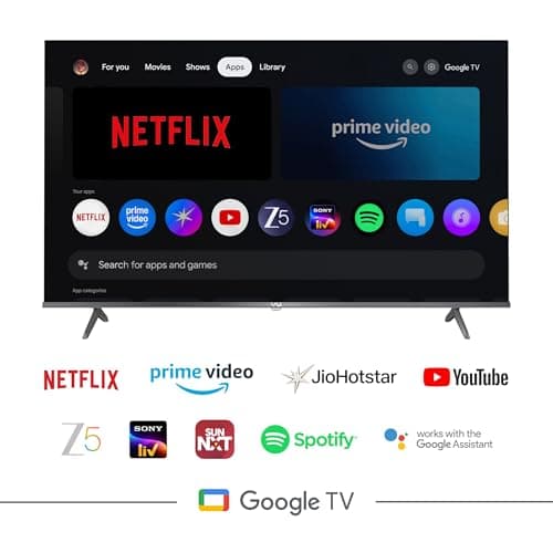 Vu 108cm (43 inches) GloQLED Series 4K QLED Smart Google TV 43GLOQLED25 3