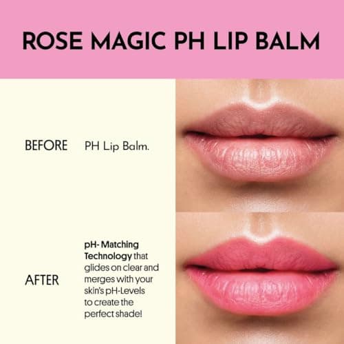 RYLLZ ESSENTIALS COLOR CHANGING MAGIC PH LIP BALM | Transparent to Pink Tint | With Shea Butter, Ceramide, Vitamin E & Squalane | For Moisturized Lips | 5 Gm 5
