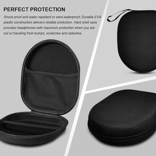 VERTUS® Headphone Carrying Hard Storage Bag Pouch Case Cover for Boat Rockerz 480 Bluetooth Headphone (Black) 4