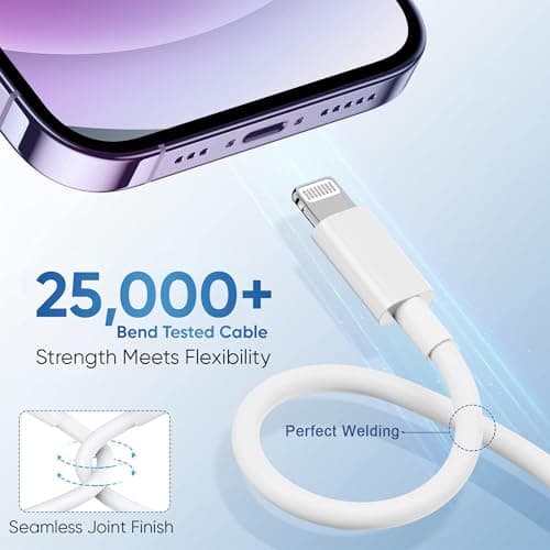 KARWAN 27W USB Type C to Lightning Cable [2Yrs Warranty] Fast Charger Cable, PD USB C Charging & Data Sync Cord, Compatible with iPhone 14/13/12/11/XS/XR/X/8/Mini/Plus/Pro/Pro Max Series,iPad & More 5