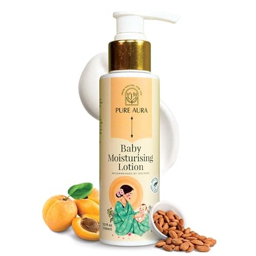 Pure Aura Rich Baby Moisturising Lotion 100ml | Nourishing Cream for Soft & Sensitive Skin | Ayurvedic & Chemical-Free | Daily Use | Safe for Newborns Baby & Kids | Doctors Recommended | Made in India