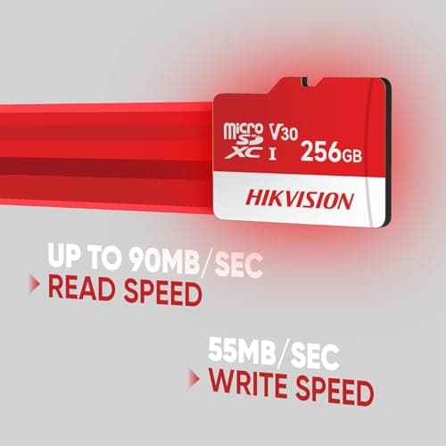 HIKVISION Extreme 256GB microSDXC Class 10, V30, 92MB/s Read, 55MB/s Write Speed | Compitable with Smartphones, Camera, CCTV | Drop Protection | Memory Card | 3 Yrs Warranty. 2