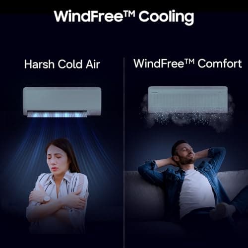 Samsung 1.5Ton 3Star,New Star rated, Bespoke AI WindFree Inverter Smart Split AC (WiFi, Energy Saving, Voice Control, Powerful Cooling, Copper, Digital Inverter, white,AR60H18D1LWNNA) 5
