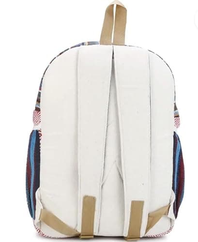 Natural Handmade Himalayan Hemp Backpack for Men & Women | Large Multi Pocket Eco-Friendly Rucksack for School, Travel, Hiking, Festival | Vegan Boho Backpack from Nepal | 2