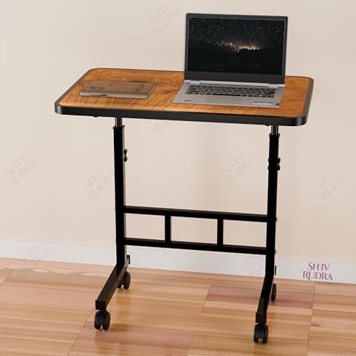 Height Adjustable Multipurpose Office Table for Home/Writing Desk for Office/Folding Table for School/Folding Study Table/Work from Home Table (Medel-A Wood) 4