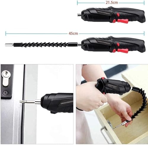 Electric Screwdriver USB Rechargeable Mini Cordless Drill with 47 in 1 Screwdriver Bits Set Portable Drill Driver Machine for Home Improvement and DIY 2