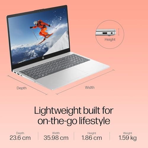 HP 255R G10 Business Laptop (2026) – AMD Ryzen 3 7335U, 16GB DDR5 RAM, 512GB SSD, 15.6” FHD Display, Windows 11 Pro + MS Office 2024, Copilot Key, Thin & Light, Turbo Silver 2
