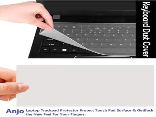 Anjo 4 in 1 Combo Of 15.6 Inch & 16:9 Display Aspect Ratios Laptop Screen Protector, KeySkin, Body Lamination Trackpad Area & Lid-Back Side (Transparent) 5