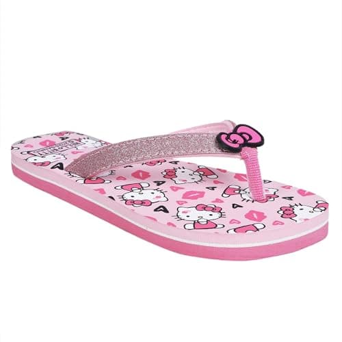Kidsville Official Hello Kitty Printed Flip-Flops For Kids Girls | Soft, Non-Slip, Indoor, Outdoor, House Slipper, Comfortable & Durable Footwear for Children