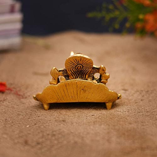 Collectible India Ganesh Diya Return Gift Metal Ganesha on Leaf Idol for Pooja | Wedding Corporate Gift Items for Home Decorative with Gift Box | Diya for Puja Pooja Gifting 5