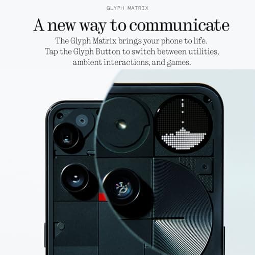 Nothing Phone (3), Black (16GB, 512 GB) | Snapdragon 8s Gen 4 | 50MP + 50MP + 50MP Rear Camera | 1.5K+ 120Hz AMOLED Flexible LTPS Display 4