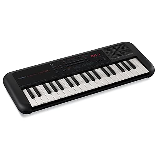 Yamaha PSS-A50 Portable Mini Keyboard – 37 Keys, Black, Compact & Lightweight, Built-in Sounds & Rhythms, Battery Operated, Ideal for Beginners & Travel