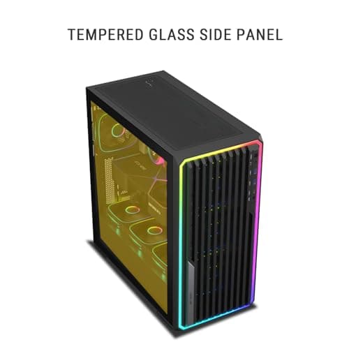 Ant Esports Mesh X 360 Mid-Tower Computer Case/Gaming Cabinet - Black | Pre-Installed 4 ARGB Fans 2