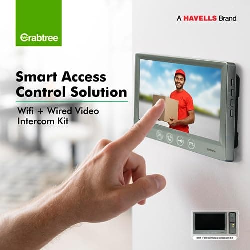 Havells Crabtree Wi-Fi + Wired Video Intercom Kit 3