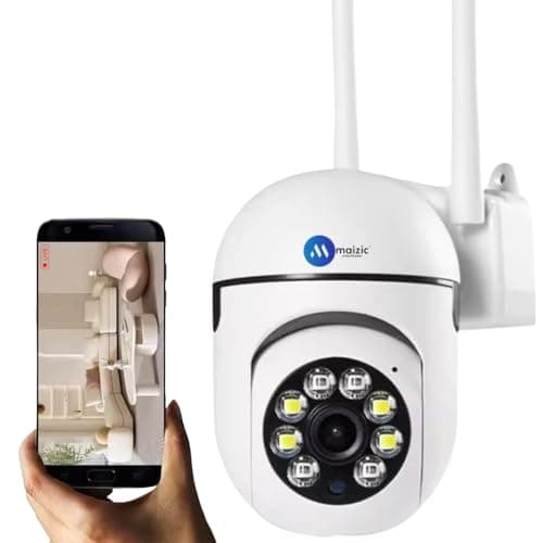 Maizic Smarthome 3MP FHD WiFi Indoor PTZ Security Camera | 360� Pan Tilt Rotation | Color Night Vision | AI Motion Tracking | Two-Way Audio | Multi-User View | Mini Fox Smart CCTV Camera for Home