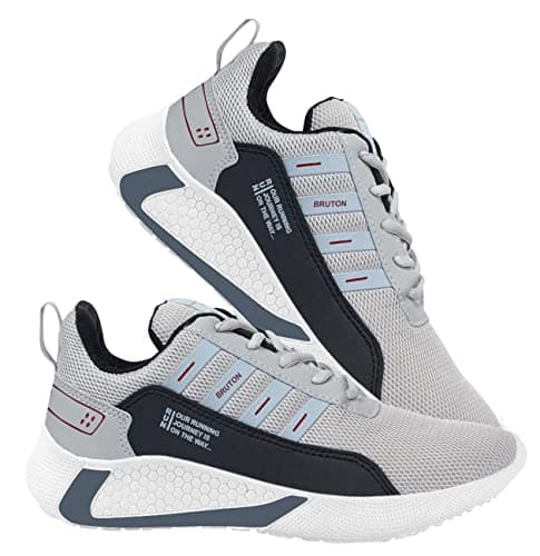 BRUTON Exclusive Trendy, Casual, Sports Shoes for Men, Running Shoes for Men (Black Grey, Size : 10) 4