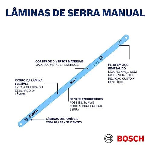 Bosch Manual Compact Frame Hacksaw with 24T Blades 5