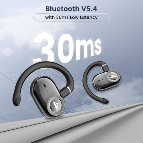 WeCool Moonwalk M3 Pro Open Ear Earbuds Wireless with Multi-Angle Adjustment, Bluetooth 5.4 Ows Earphones with Call Noise Reduction, Ear Safe Headphones with Mic, 60Hrs Playback, IP55 Waterproof 5