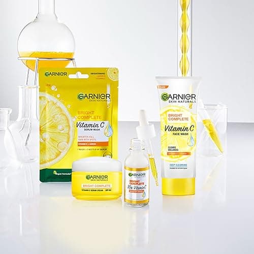 Garnier Skin Naturals, Day Cream, Brightening & Protects Skin from Sun, Bright Complete Vitamin C Serum Cream, 45 g 5