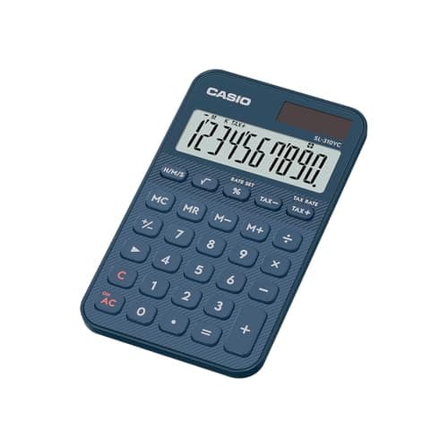 Casio SL-310YC Stylish and Colourful 10-Digit Portable Tax Calculator, Navy 2
