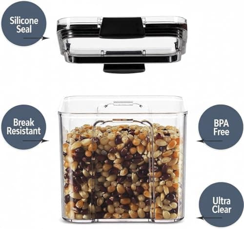 HomeWiz Air-Tight Kitchen Storage Containers Set of 4 (700 ML Each) | Transparent Plastic Boxes for Fridge, Pantry & Home Organization | Food Grade, Multi-Purpose Storage | Storage Box 2