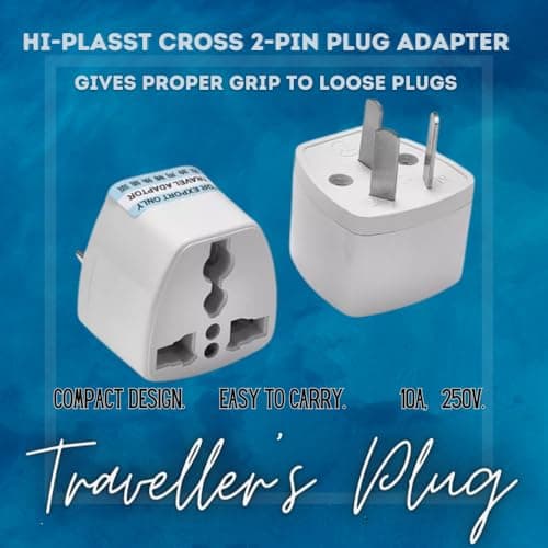 Hi-Plasst India to Australia Plug Converter | Pack of 1 Type-I (3-Pin) | for China, New Zealand, Argentina, Fiji Universal Socket | Australian Adapter for Phones, Laptops, Chargers 2