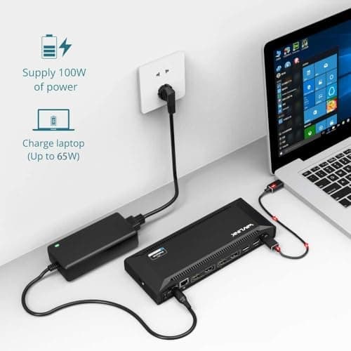 WAVLINK USB C Dual 4K HDMI&DP Universal Docking Station, Dual 4K@60Hz & Single 5K@60Hz 2