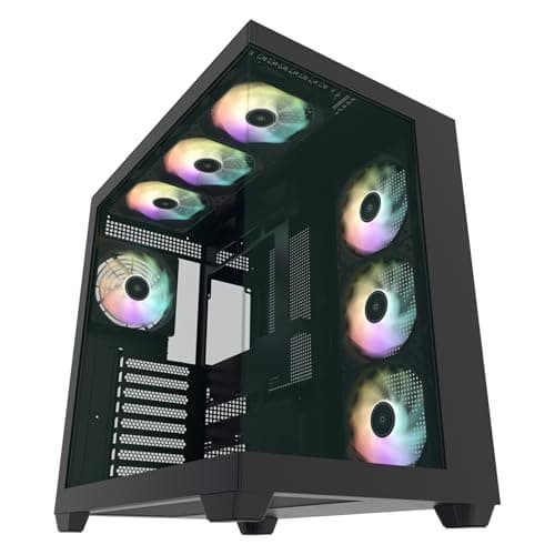 GALAX HOF ALLSYNQ Dual-Chamber ATX Mid-Tower Computer Case/Gaming Cabinet with 270° View preinstall 7 ARGB Fans | Support E-ATX, ATX, M-ATX, Mini-ITX -PC CASE Black 5
