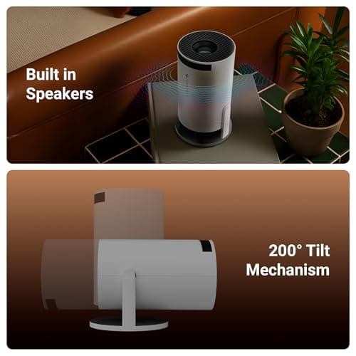 Zebronics PixaPlay® 73 Android Smart Projector, 720p Native, Support 4K, OTT Apps (Netflix, PrimeVideo, Hotstar), 200° Rotatable, 3700 Lumens, Auto Keystone, Miracast, 3W Speaker, 130" Screen, WiFi|BT 5