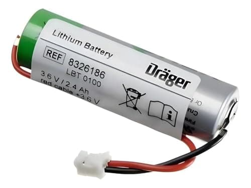 MICROUSB Designed for Drager LBT 0100 8326186 Compatible Rechargeable 3.6V 2400mAh Lithium Battery Pack of 1
